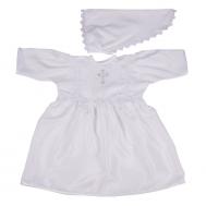 Крестильное платье + косынка для девочки №4 с вышивкой в мягкой упаковке