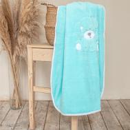 Плед-одеяло с вышивкой из велюра