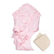 Конверт - одеяло с завязкой (сатин, мех) Розовый